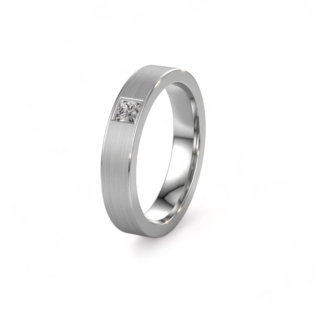 Brushed Men's Wedding Solid Gold Band handcrafted by SOIL Jewelry.