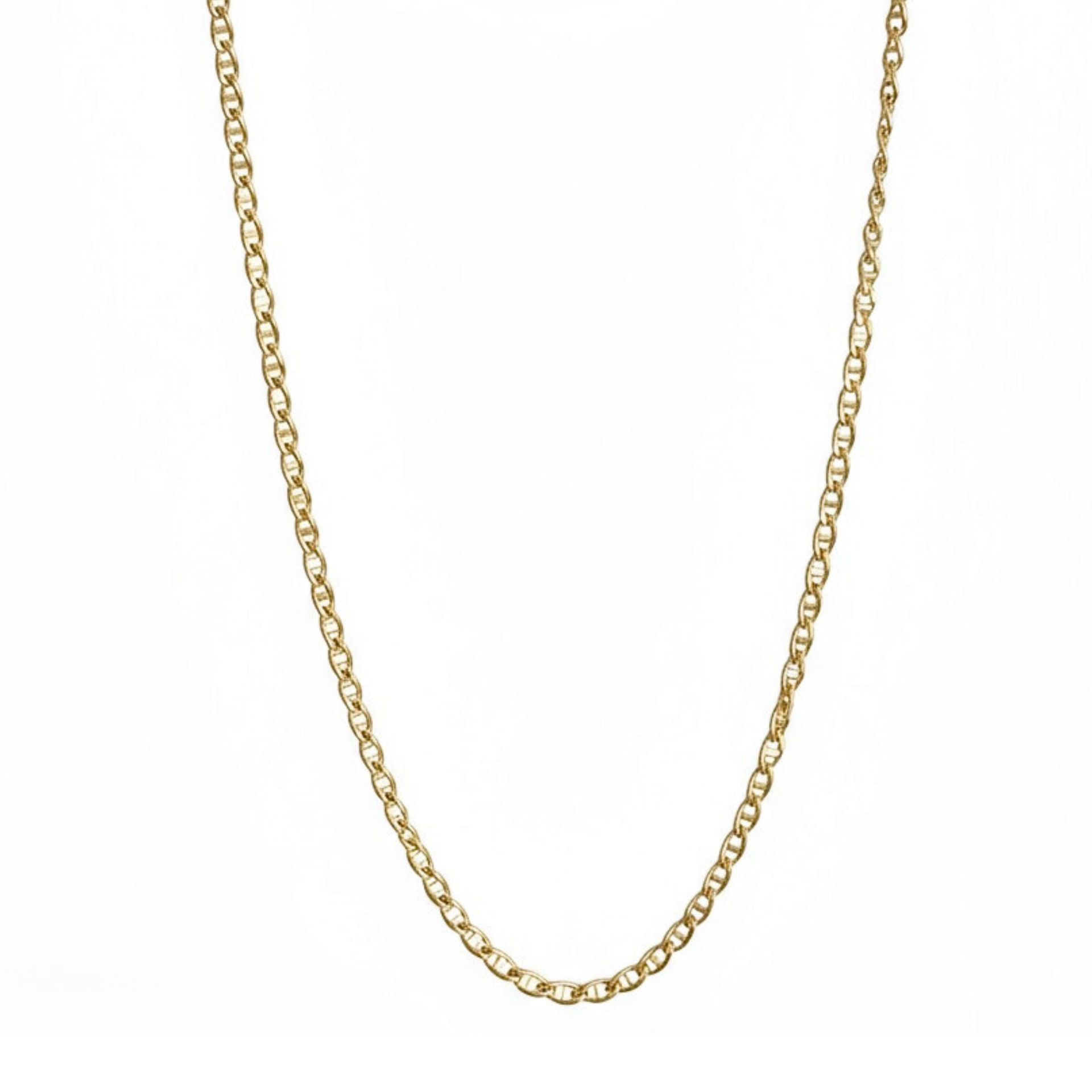 18K Gold Vermeil Flat Anchor Chain Necklace by SOIL Jewelry
