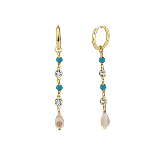 Dangling Gem Stone Earrings image 0