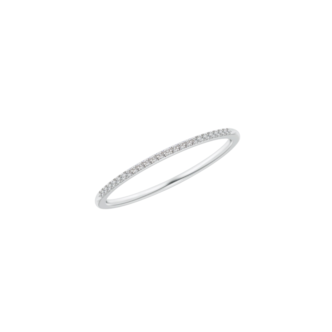 Solid Gold Half Eternity Wedding Band handcrafted by SOIL Jewelry